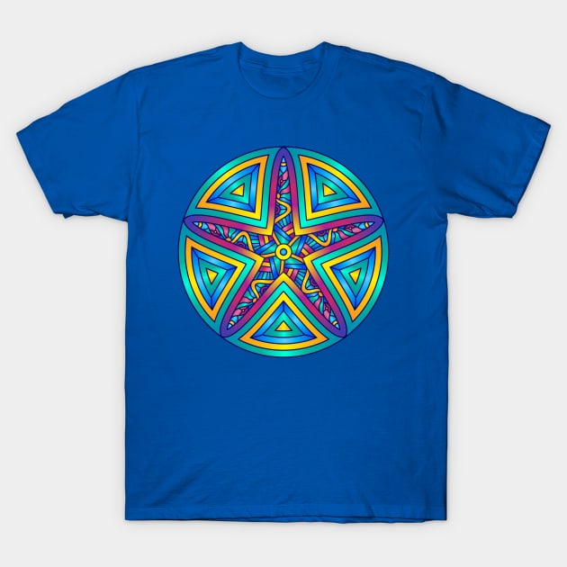 Starfish Sea Life Abstract Mandala Design T-Shirt by The Little Store Of Magic